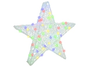 Étoile en 3d 50 led multicolore 55 x 53,5 x 10 cm acrylique cf61920