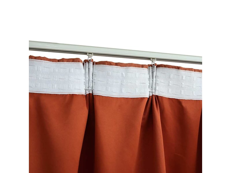  Lot de 2 rideaux occultants, rideaux black-out avec crochets rouille 140x225 cm cf44885  - Conforama D