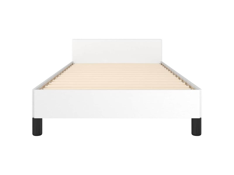  Lit simple- lit adulte -  cadre de lit avec tête de lit sans matelas blanc 80x200 cm  - Conforama D