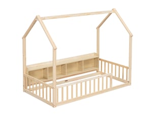 Lit cabane 90x200 cm LEYTN coloris naturel