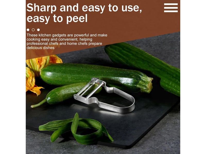 Éplucheur universel, 2 pièces, éplucheur de pommes de terre, legumes manuel eplucheur pomme, couteau cuisine avec lame tranchante, couteau eplucheur - Conforama D