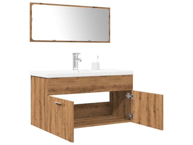 Ensemble de meubles salle de bain 3 pcs bois d'ingénierie cf63953 - Conforama B