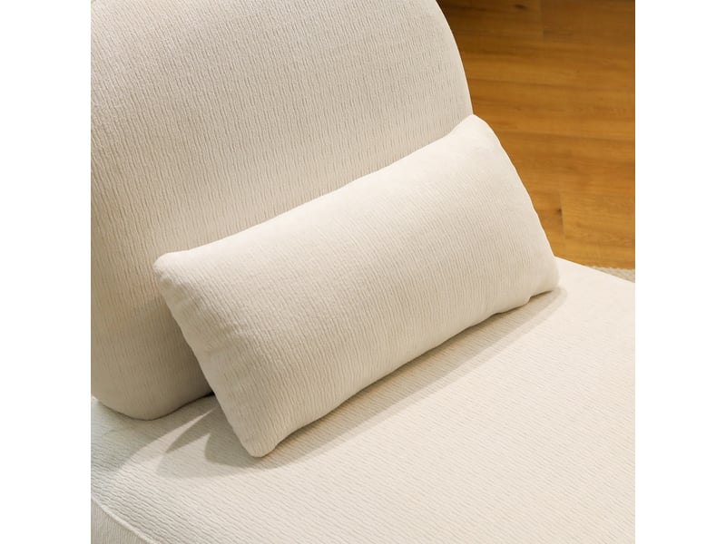  Lot de 2 chaises en velours blanc, pieds en bois massif W5318S00012 - Conforama E