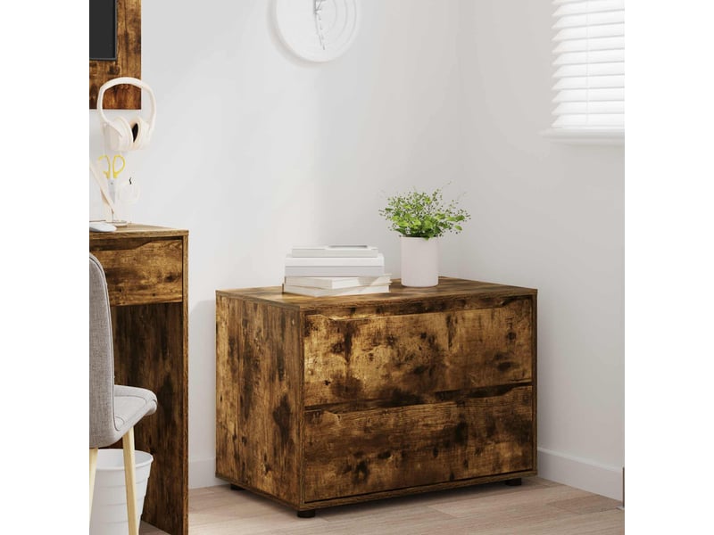  Armoire de rangement, commode de rangement 80 x 48 x 57 cm bois d'ingénierie shl1605  - Conforama E