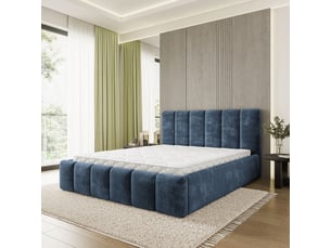 Lit coffre 160x200 cm MASSENO coloris bleu
