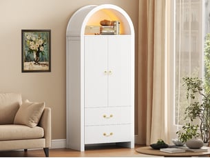 Armoire 2 porte(s) battante  2 tiroir(s) <strong>LEYTN</strong> <strong></strong> coloris blanc largeur 76 cm