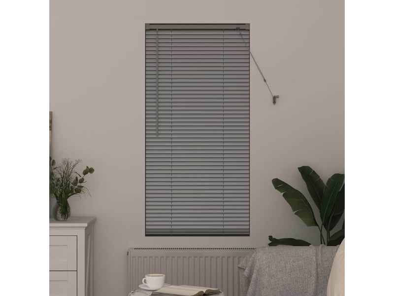 Store vénitien, store de fenêtre argenté 175 x 55 cm 25 mm aluminium cf47576 - Conforama C