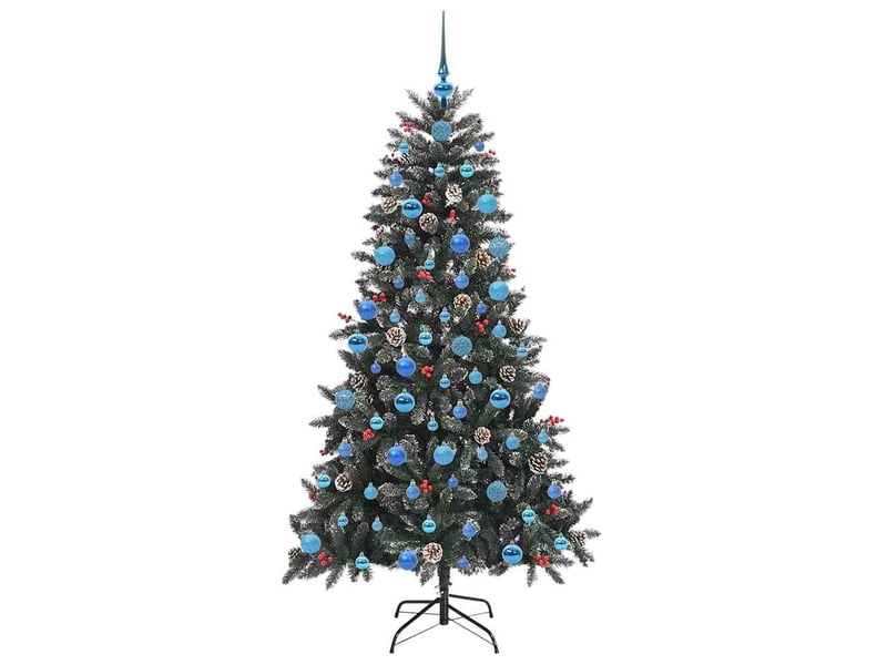  Sapin de noël - arbre de noël artificiel vert 180 cm pvc, plastique et acier  - Conforama D