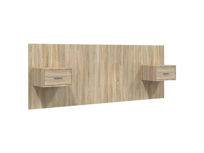  Tête de lit - armoire de tête de lit - avec chevets chêne sonoma bois d'ingénierie fr10674  - Conforama A