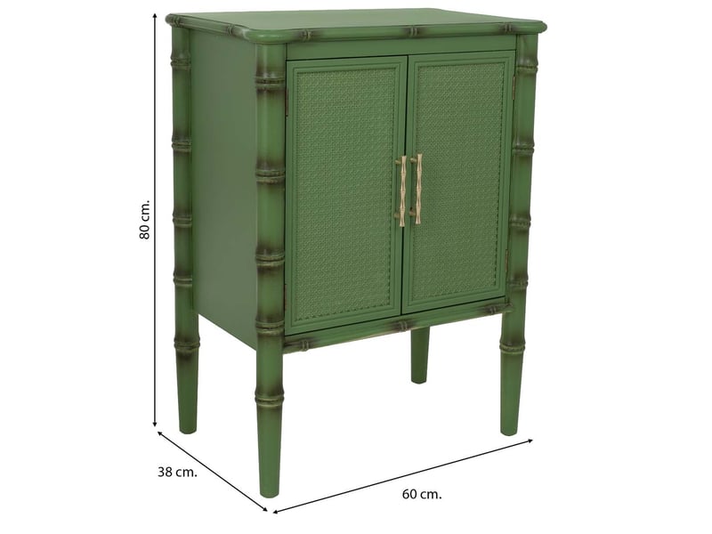  Console en bois vert 60x38x80 cm h  - Conforama C