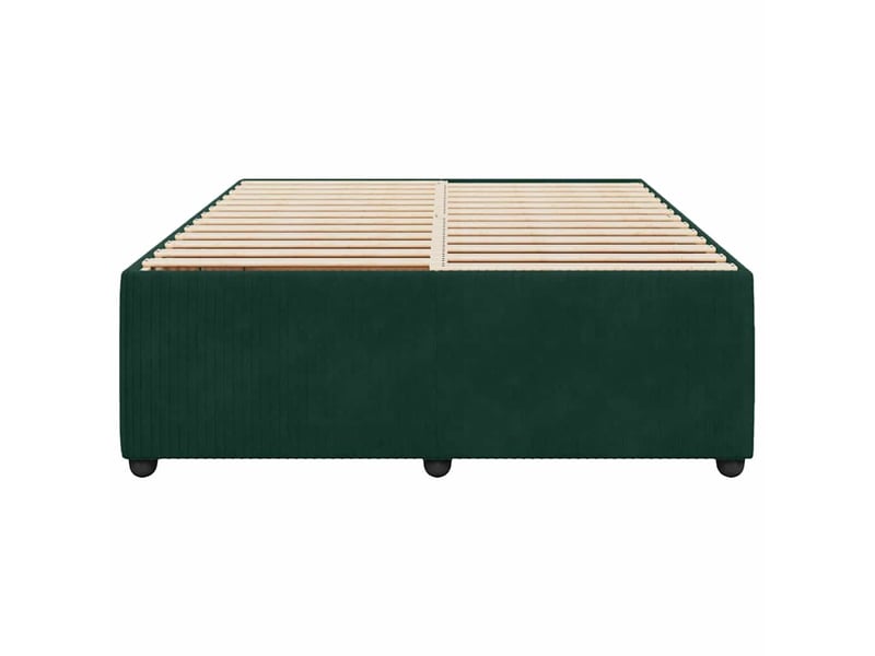  Lit double- lit adulte -  cadre de lit sans matelas vert foncé 160x200 cm velours  - Conforama C