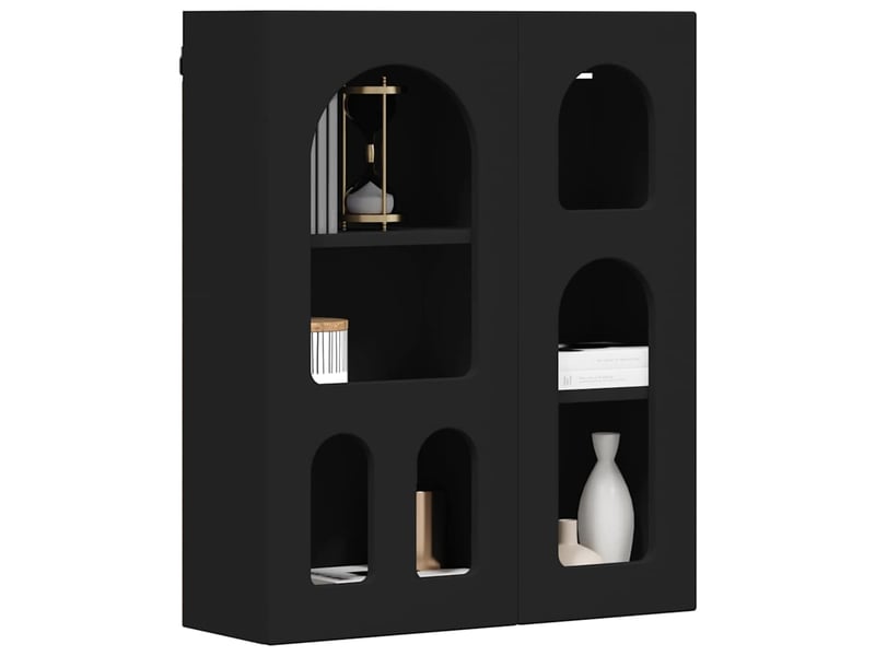  Armoire suspendue, meuble de rangement elst noir 59x20x71,5 cm bois d'ingénierie  - Conforama C