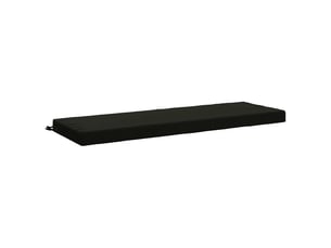Coussin de banc, coussin d'assise, coussin de canapé soest 100 % polyester noir 140 x 50 x 8 cm cf53420