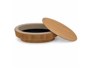 Table basse ovale coloris naturel <strong>DESMIU</strong> <strong></strong> - 60 cmx98 cm