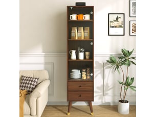 Vitrine coloris marron <strong>HAVRYA</strong> <strong></strong> - 39.8 cmx160 cm