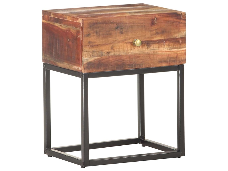  Table de chevet, table d'appoint 40x30x50 cm bois d'acacia brut  - Conforama B