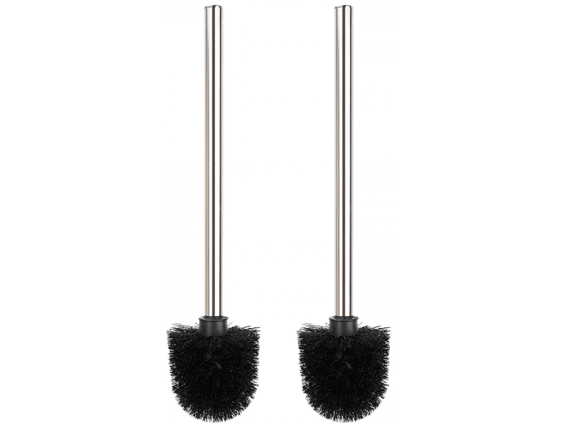  Ensemble de brosses de toilette 2 pièces, brosse de toilette à manche en acier inoxydable, (noir)  - Conforama A