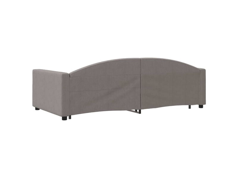  Lit simple- lit adulte -  lit de jour avec lit gigogne taupe 100x200 cm tissu  - Conforama D