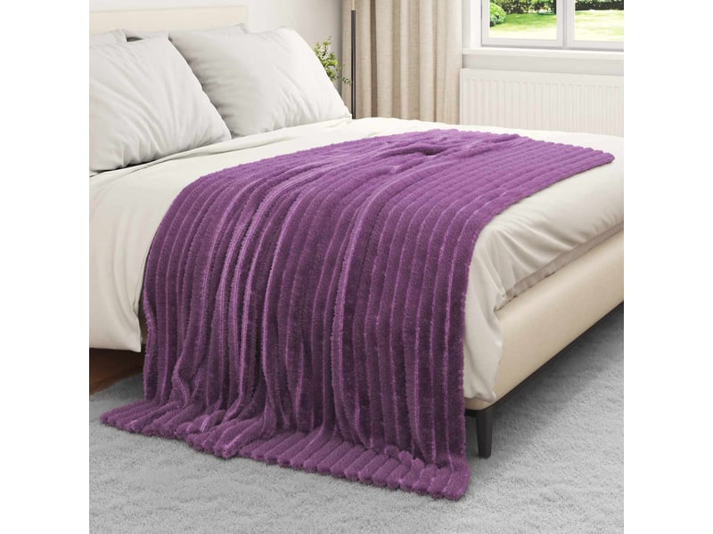  Couverture jetée de canapé 6 pcs pourpre 200x150 cm 4.75 kg polaire  - Conforama C