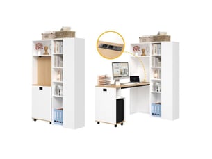 Bureau d'angle enfant coloris blanc