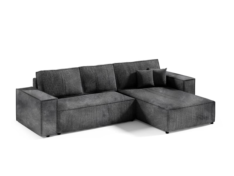  Canapé d'angle convertible mille l noir  - Conforama A