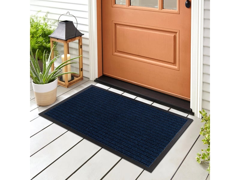  Paillasson antidérapant pour les mètres courants dura 5880 extérieur, intérieur, sur caoutchouc - bleu 50x80 cm  - Conforama B