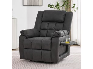 Fauteuil releveur électrique,87x96x103 cm,avec massage et chaleur,tissu technique,gris