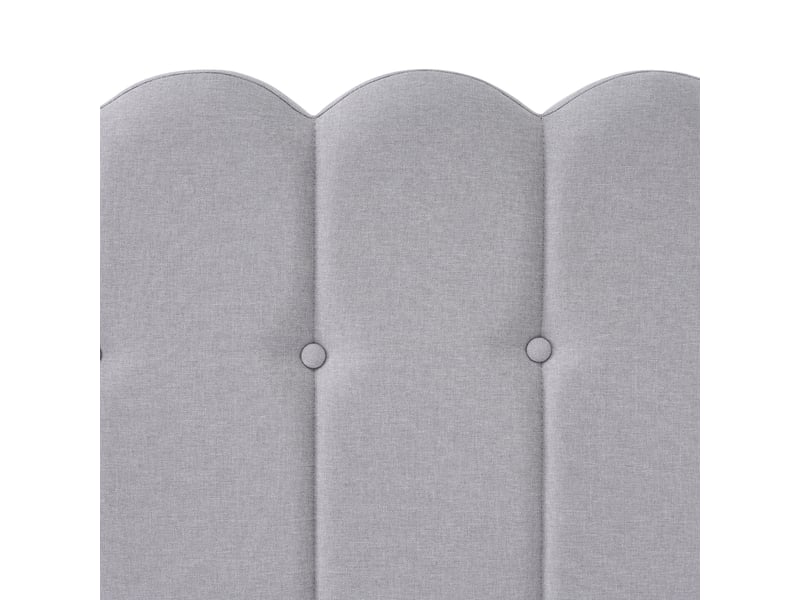  Lit 180x200 cm gris – tête capitonnée, ports usb-c, sommier à lattes, design moderne  - Conforama E