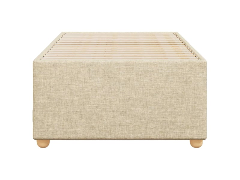  Lit simple- lit adulte -  cadre de lit sans matelas crème 80x200 cm tissu  - Conforama C