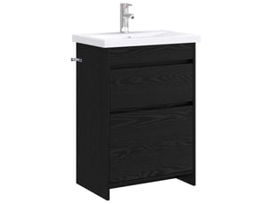 Ensemble de mobilier de salle de bain chêne noir shl6629