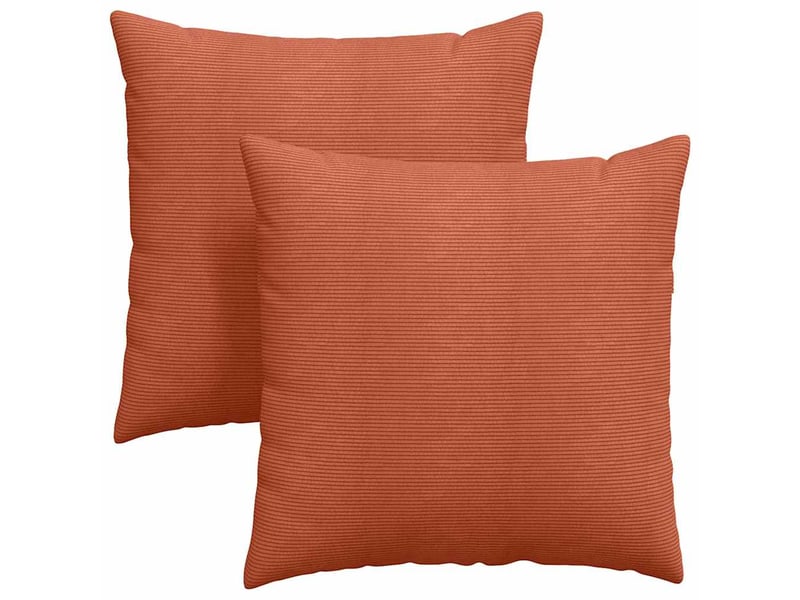  Lot de 2 coussins de canapé, coussins décoratifs rouge orange 60 x 60 cm cf59163  - Conforama A