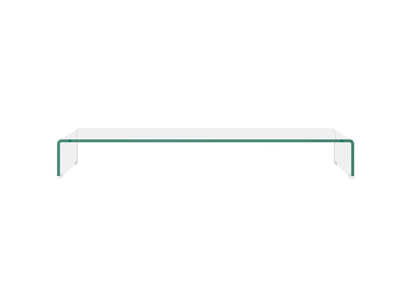  Meuble tv - banc tv - meuble de rangementpour moniteur 100x30x13 cm verre transparent  - Conforama C