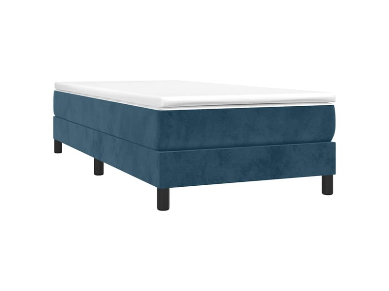  Lit simple- lit adulte -  cadre de lit à lattes bleu foncé 100x200 cm velours  - Conforama B