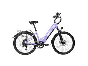 Vélo électrique de ville eskute c202, step-through 26, 48v 17.5ah, 7 vitesses, violet