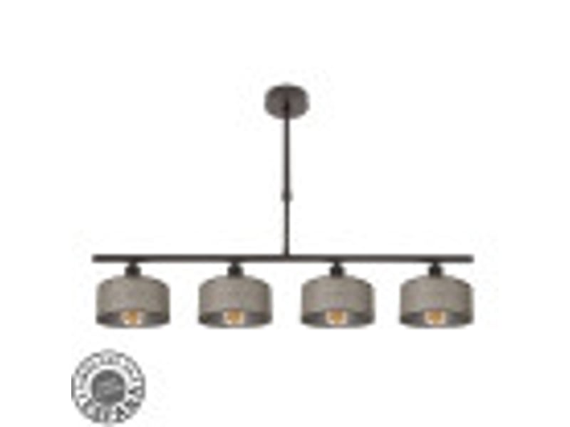  Lampe de plafond fabrilamp gilda marron 4 x e14 hauteur réglable 39-56 cm 76x14 cm 190354002 - Conforama B