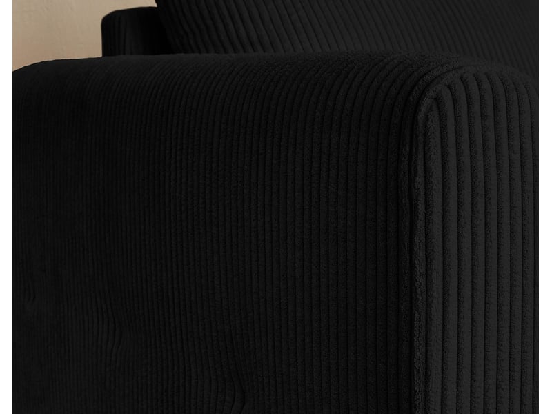 Rune - canapé 3 places - en velours côtelé - lisa design - noir RUNE - Conforama E