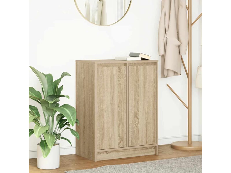  Buffet - bahut - meuble de rangement chêne sonoma 57x34x76 cm bois d'ingénierie  - Conforama B