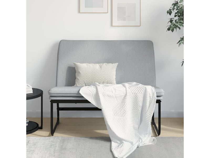 Banc chambre, banc de lit gris clair 100x75x76 cm tissu  - Conforama B