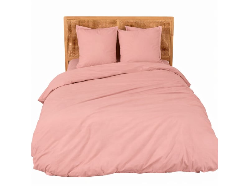 Parure de lit en percale de coton 65 filscm² PAR_PERCOT_ROS240 - Conforama B