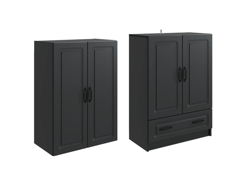  Buffet - ensemble de meubles 2 pc noir bois d'ingénierie  - Conforama D