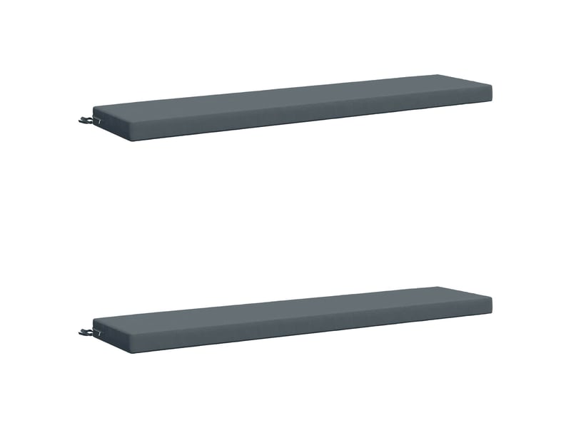  Lot de 2 coussins de banc, coussins d'assise soest 100 % polyester bleu cf57057  - Conforama A