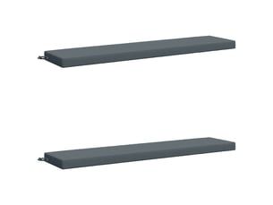 Lot de 2 coussins de banc, coussins d'assise soest 100 % polyester bleu cf57057