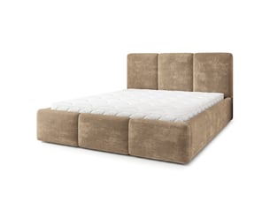 Lit coffre 160x200 cm <strong>MASSENO</strong> <strong></strong> coloris beige