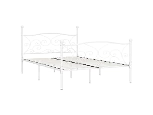 Lit double - lit adulte - cadre de lit sans matelas avec sommier à lattes métal 120x200cm