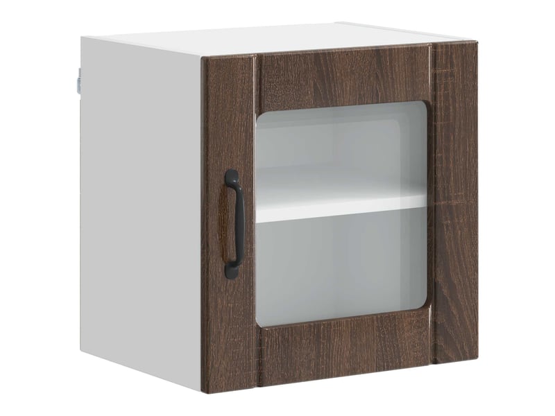 Meuble mural de cuisine, cabinet en verre mural 2 pcs chêne brun bois d'ingénierie shl4623  - Conforama E