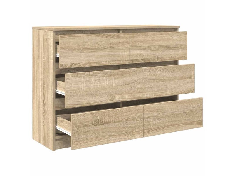  Buffet - bahut - meuble de rangement chêne sonoma 100x35x76 cm bois d'ingénierie  - Conforama E