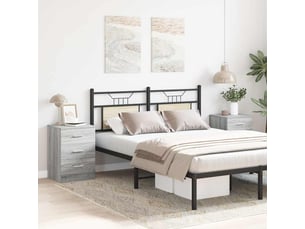 Lot de 2 tables de chevet - cabinet de chevet - table de nuit sonoma gris 38x35x56cm bois d'ingénierie