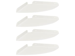 Lot de 4 étagères flottantes d'angle, étagères murales blanc 24 x 24 x 2 cm cf41665