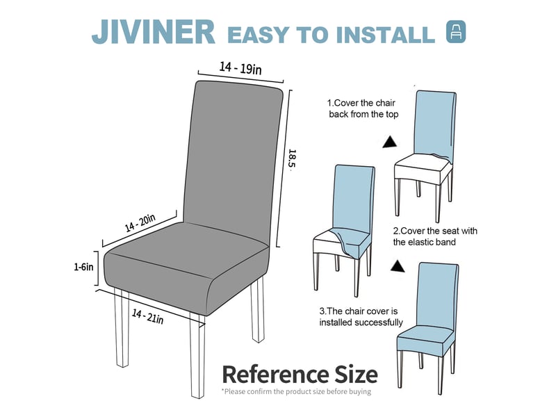  Housse de chaise de salle à manger imperméable – douce, extensible et ajustée – texture ondulée – résistante aux taches et antidérapante – marron  - Conforama B