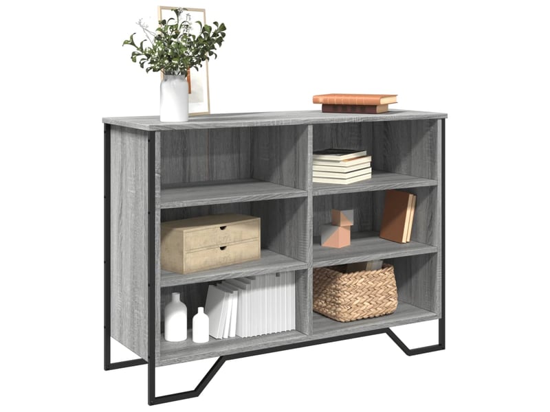  Buffet - bahut - meuble de rangement sonoma gris 101x35,5x74,5 cm bois d'ingénierie  - Conforama B